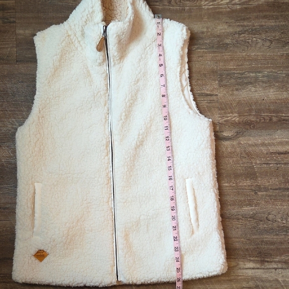 Simply Southern Cream Sherpa Vest Women's Size Medium Fully Lined - Picture 11 of 11